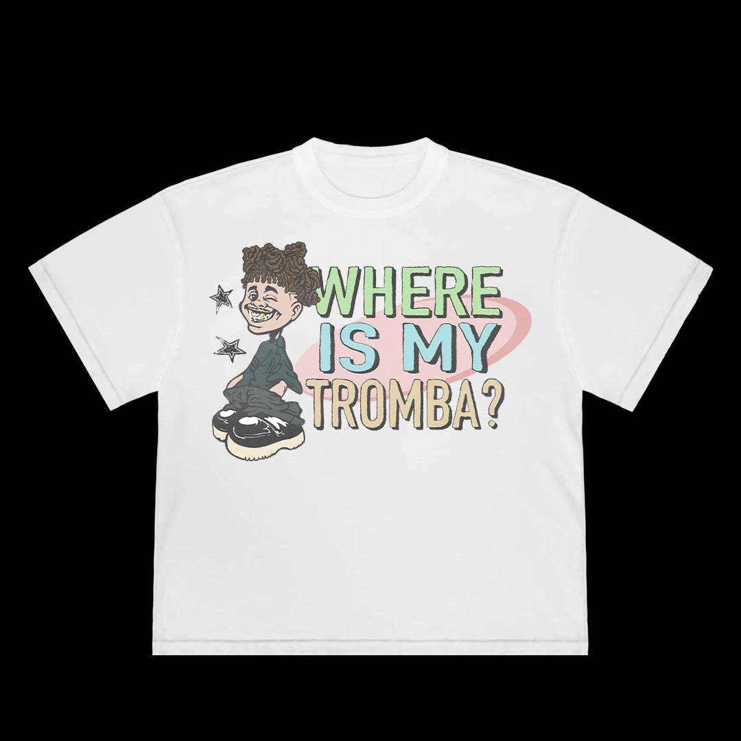 T-shirt Where is my tromba bianca - fronte