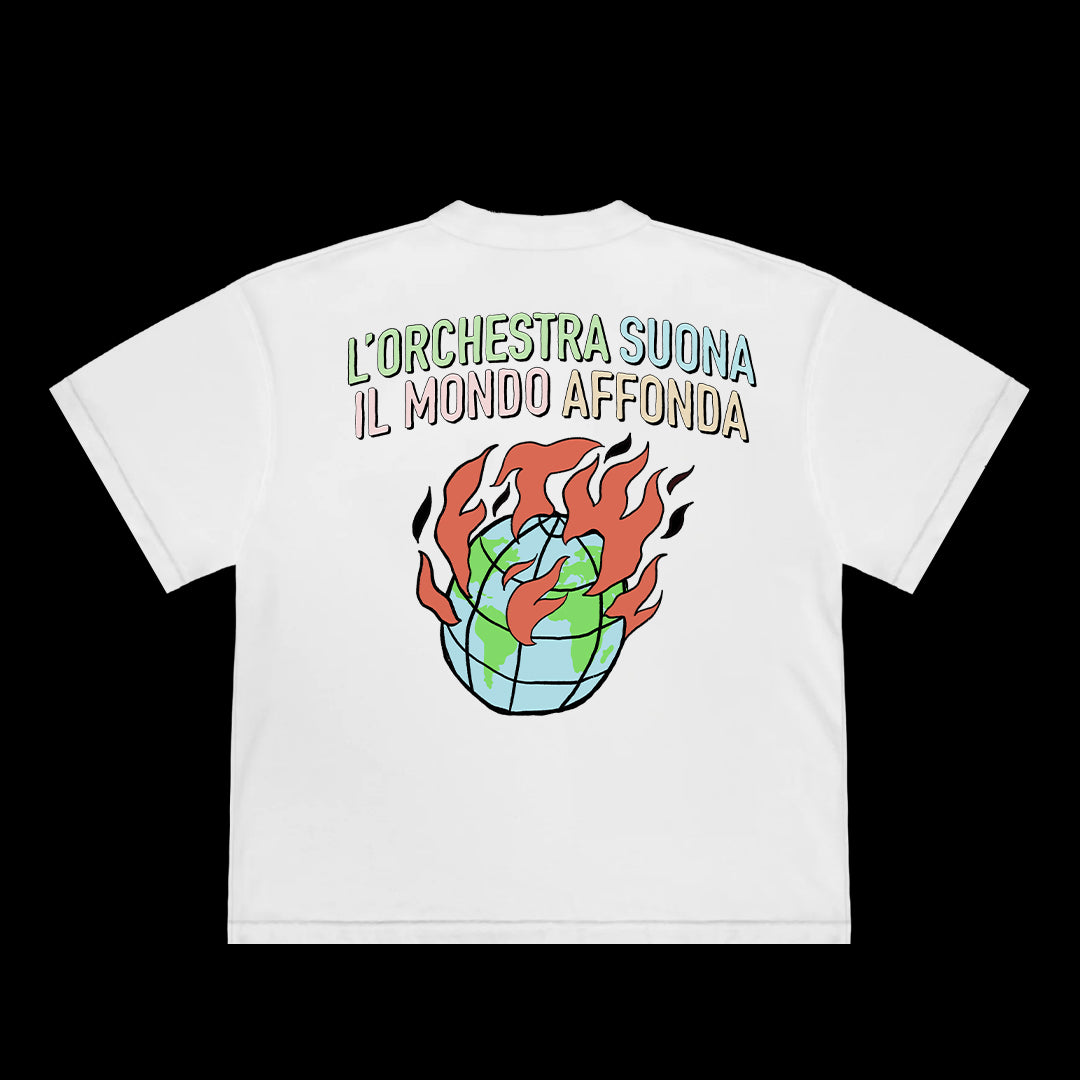 T-shirt Where is my tromba bianca - retro