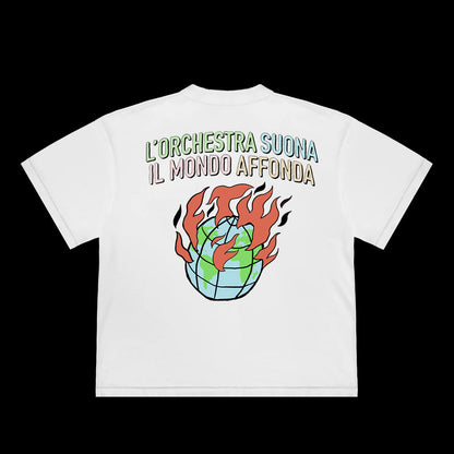 T-shirt Where is my tromba bianca - retro